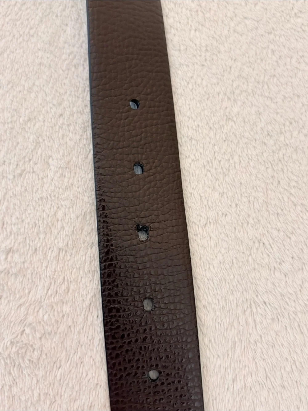 Hugo Boss Reversible Leather Belt Black / Brown Silver Buckle Sz 34